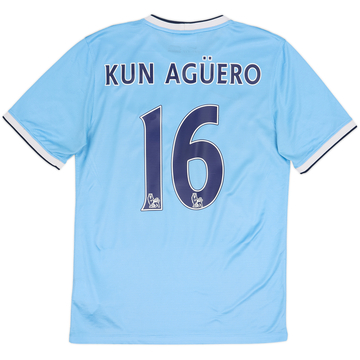 2013-14 Manchester City Home Shirt Kun Aguero #16 - 7/10 - (S)