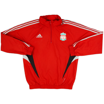 2008-09 Liverpool adidas Formotion 1/4 Zip Hooded Drill Top - 7/10 - (M/L)