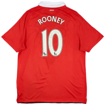 2010-11 Manchester United Home Shirt Rooney #10 - 5/10 - (XL)