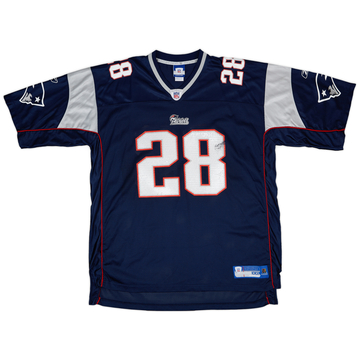2005-06 New England Patriots Dillon #28 Reebok On Field Home Jersey - 7/10 - (XXL)