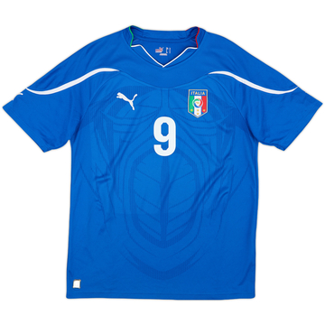 2010-12 Italy Home Shirt #9 - 8/10 - (L)