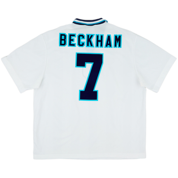 1995-97 England Home Shirt Beckham #7 - 8/10 - (XXL)
