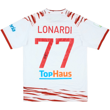2023-24 Sudtirol Match Issue Signed Home Shirt Lonardi #77