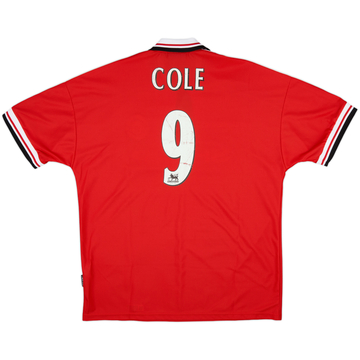 1998-00 Manchester United Home Shirt Cole #9 - 5/10 - (XL)