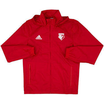 2017-18 Watford adidas Hooded Rain Jacket - 10/10 - (S)
