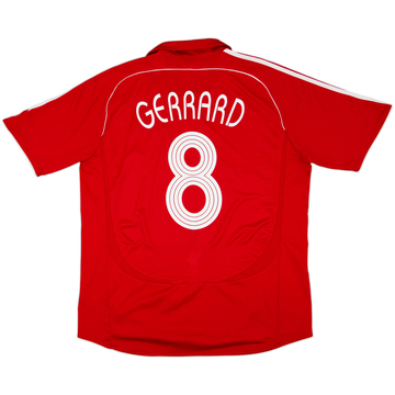 2006-08 Liverpool Home Shirt Gerrard #8 - 6/10 - (XL)