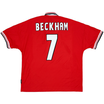 1998-00 Manchester United Home Shirt Beckham #7 - 8/10 - (XXL)