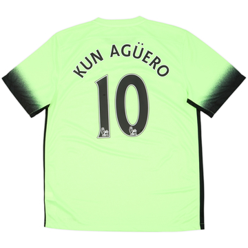 2015-16 Manchester City Third Shirt Kun Aguero #10 (L)