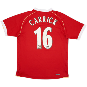 2006-07 Manchester United Home Shirt Carrick #16 - 7/10 - (M)