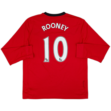 2009-10 Manchester United Home L/S Shirt Rooney #10 - 6/10 - (L)