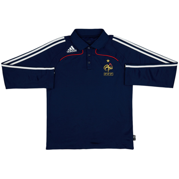 2007-08 France adidas Polo L/S Shirt - 8/10 - (S)