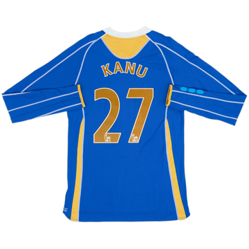 2007-08 Portsmouth Home L/S Shirt Kanu #27 - 10/10 - (M)