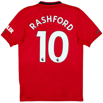 2019-20 Manchester United Home Shirt Rashford #10 - 9/10 - (S)