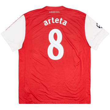 2011-12 Arsenal Home Shirt Arteta #8 - 7/10 - (XL)