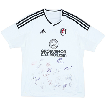 2017-18 Fulham Squad Signed Home Shirt - 7/10 - (L)