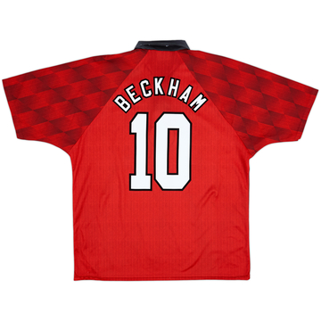 1996-98 Manchester United Home Shirt Beckham #10 - 6/10 - (XL)