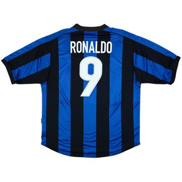 1999-00 Inter Milan Home Shirt Ronaldo #9 - 6/10 - (XL)