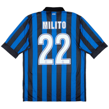 2012-13 Inter Milan Home Shirt Milito #22 - 10/10 - (M)