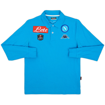 2016-17 Napoli Kappa Polo L/S Shirt - 8/10 - (M)
