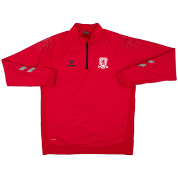 2019-20 Middlesbrough Hummel 1/4 Zip Drill Top - 10/10 - (L)