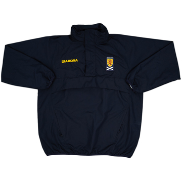 2004-05 Scotland Diadora Hooded 1/4 Zip Rain Jacket - 8/10 - (S)