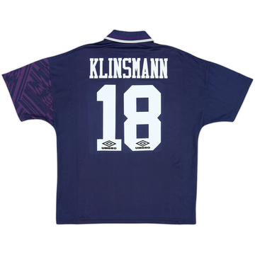 1994-95 Tottenham Away Shirt Klinsmann #18 - 7/10 - (L)