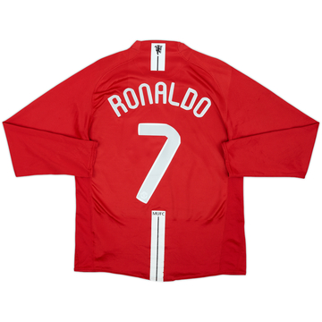 2007-09 Manchester United Home L/S Shirt Ronaldo #7 - 7/10 - (M)