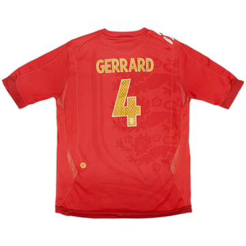 2006-08 England Away Shirt Gerrard #4 - 5/10 - (L.Boys)