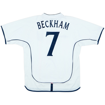 2001-03 England Home Shirt Beckham #7 - 7/10 - (M)