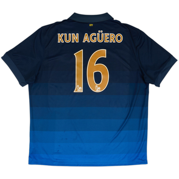 2014-15 Manchester City Away Shirt Kun Aguero #16 - 7/10 - (XXL)