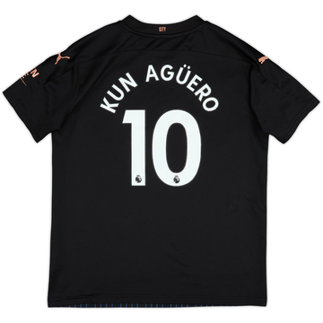 2020-21 Manchester City Away Shirt Kun Aguero #10 - 8/10 - (L.Boys)