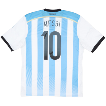 2013-15 Argentina Home Shirt Messi #10 - 7/10 - (XL)