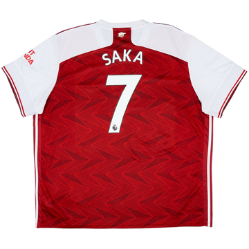 2020-21 Arsenal Home Shirt Saka #7 - 8/10 - (3XL)