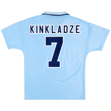1995-97 Manchester City Home Shirt Kinkladze #7 - 7/10 - (M)