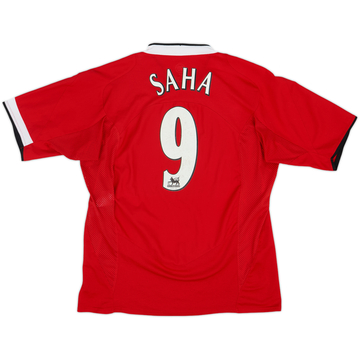 2004-06 Manchester United Home Shirt Saha #9 - 7/10 - (L)