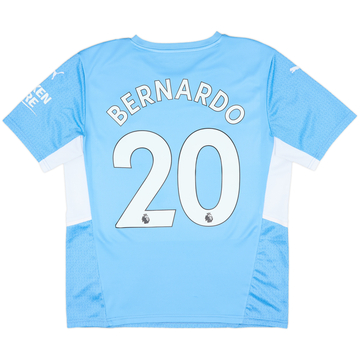 2021-22 Manchester City Home Shirt Bernardo #20 - 8/10 - (L)
