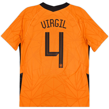 2020-21 Netherlands Authentic Home Shirt Virgil #4 - 8/10 - (M)