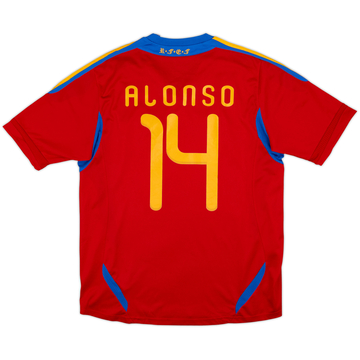2010-11 Spain Home Shirt Alonso #14 - 7/10 - (S)