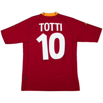 2000-01 Roma Home Shirt Totti #10 - 6/10 - (XL)