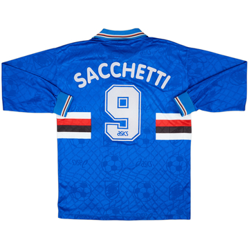 1995-96 Sampdoria Home L/S Shirt Sacchetti #9 - 9/10 - (L)