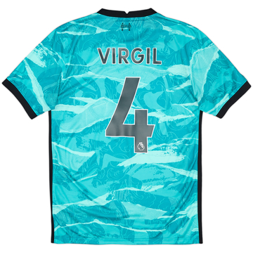 Camiseta de visitante del Liverpool 2020-21 Virgil #4 - 4/10 - (S)