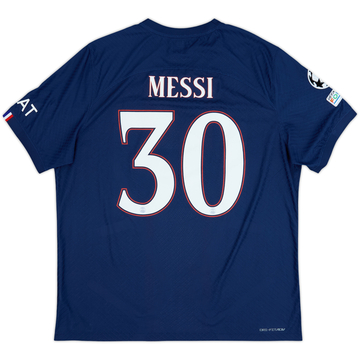 2022-23 Paris Saint-Germain Authentic Home Shirt Messi #30 - 7/10 - (XL)