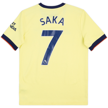 2021-22 Arsenal Away Shirt Saka #7 - 4/10 - (L.Boys)