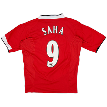 2004-06 Manchester United Home Shirt Saha #9 - 8/10 - (S)