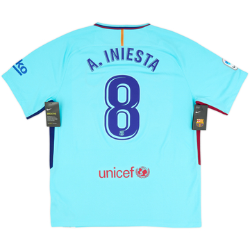 2017-18 Barcelona Away Shirt A.Iniesta #8 (XL)