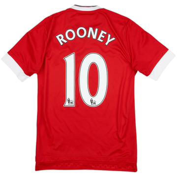 2015-16 Manchester United Home Shirt Rooney #10 - 8/10 - (XS)