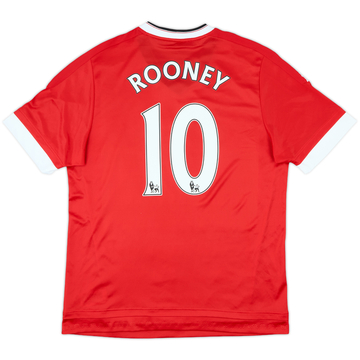 2015-16 Manchester United Authentic Home Shirt Rooney #10 - 9/10 - (XL)