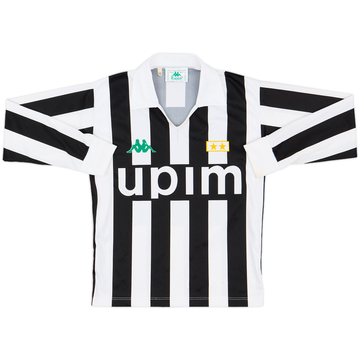 1991-92 Juventus Basic Home L/S Shirt - 6/10 - (S.Boys)