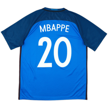 2016-17 France Home Shirt Mbappe #20 - 10/10 - (L)