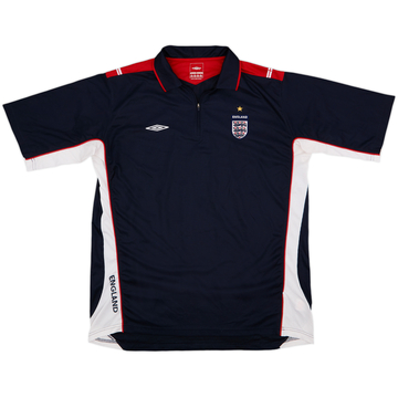 2004-05 England Umbro 1/4 Zip Polo Shirt - 9/10 - (XXL)